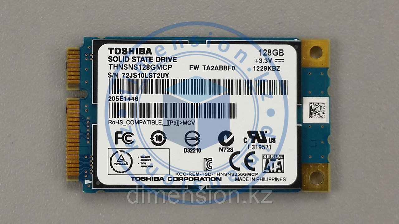 PCI-E mSATA твердотельный накопитель TOSHIBA SSD 128GB THNSNS128GMCP