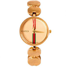 Часы наручные женские реплика GUCCI No.5412 (Жёлтое золото, кремовый циферблат)