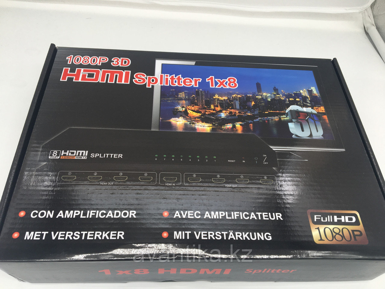 FULL HD HDMI разветвитель 1 на 8