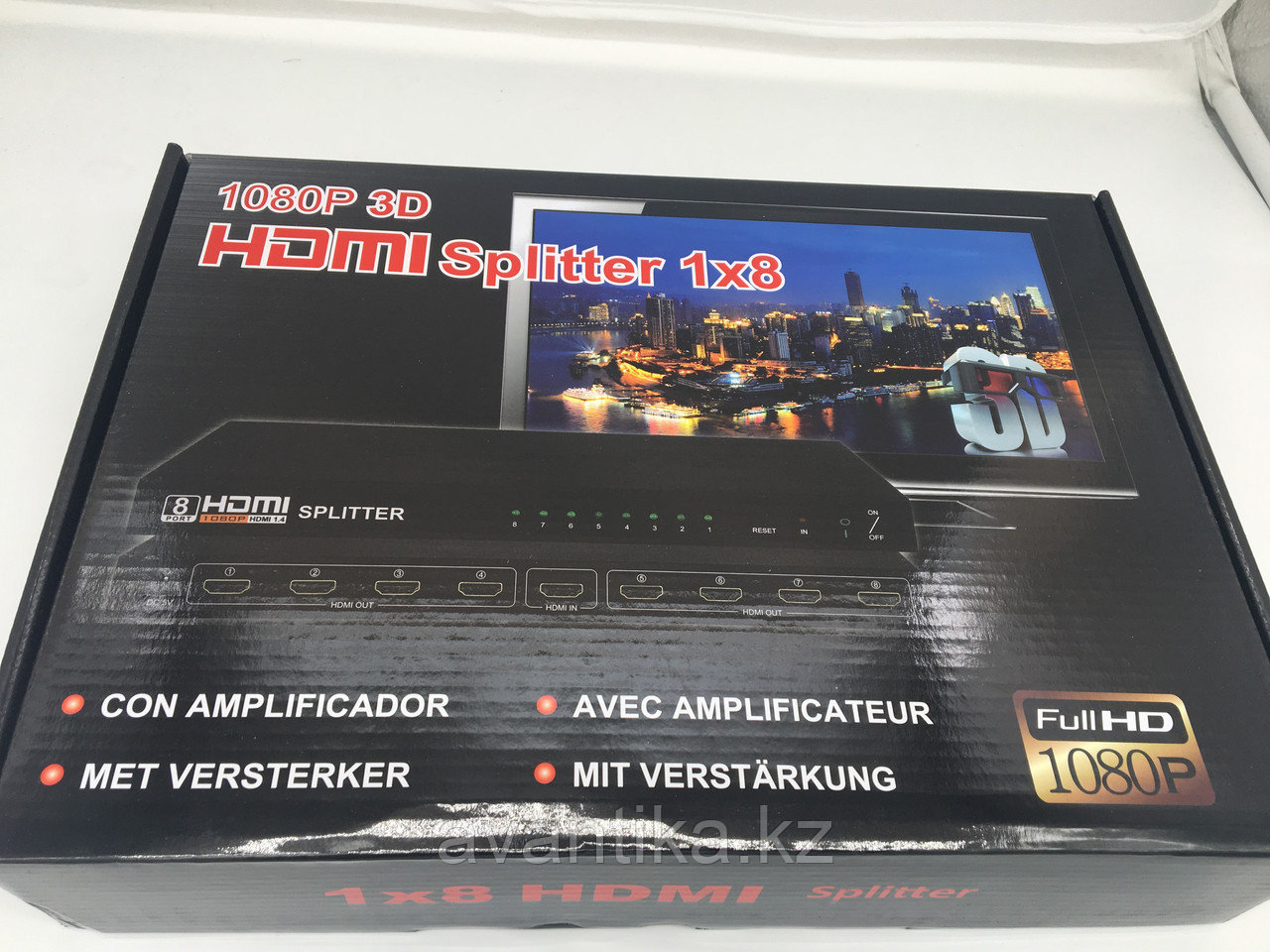 FULL HD HDMI разветвитель 1 на 8 - фото 1 - id-p42014699