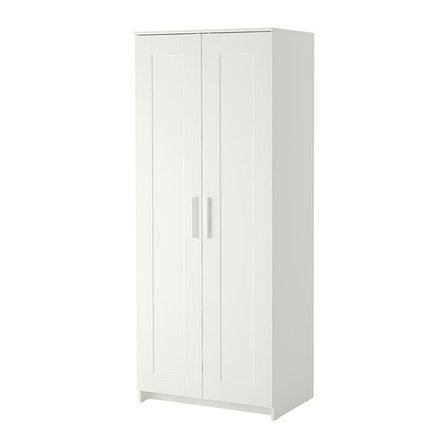 Шкаф 2-дверный БРИМНЭС белый 78x190 см ИКЕА, IKEA, фото 2