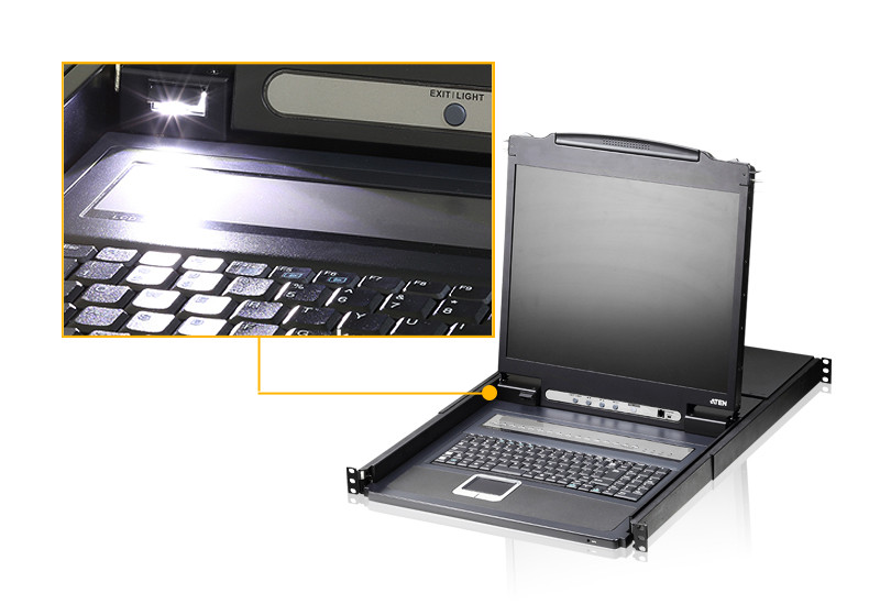 КВМ-коммутатор с ЖК дисплеем 8-портовый, PS/2, VGA - фото 2 - id-p42057741