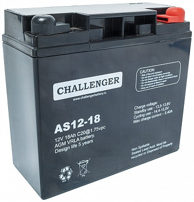 Аккумуляторная батарея Challenger AS12-18 (AGM) - фото 1 - id-p42058071