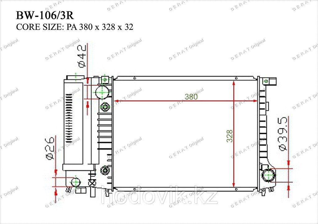 Радиатор основной Great BMW Series 3. E30 1984-1994 1.6i / 1.8i 17111719301