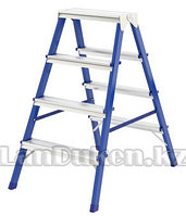 Стремянка двусторонняя 4 ступени, стальная СИБРТЕХ 97934 (002)