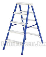 Стремянка двусторонняя (5 алюминиевых ступенек)