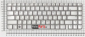 Клавиатура для ноутбука HP dv5-1000, dv5-1100 серебряная