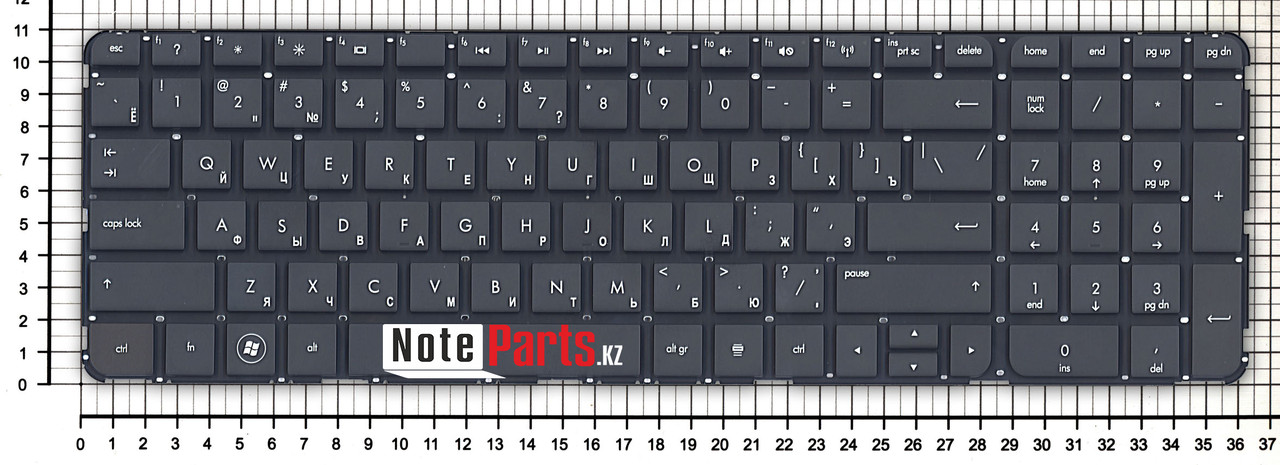 Клавиатура для ноутбука HP Pavilion DV7-7000, RU, рамка, черная