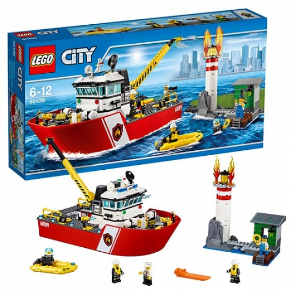 LEGO Город 60109 Пожарный катер
