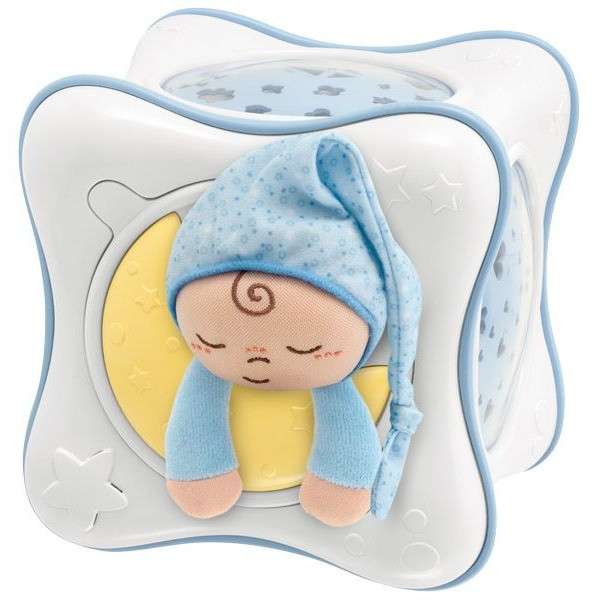 Chicco: Ночник-проектор "Радужный кубик" голуб. 0м+
