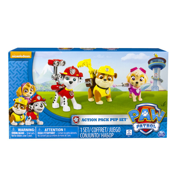 Игрушка Paw Patrol Набор из 3 щенков с рюкзаком-трансформером в ассортименте