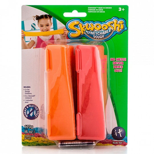 Масса для лепки Skwooshi в 2 конт. 2* 85 гр в ассортименте