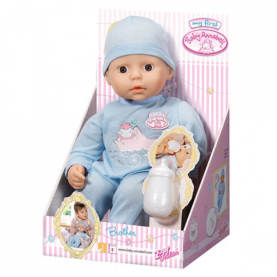 Игрушка my first Baby Annabell Кукла-мальчик с бутылочкой, 36 см, дисплей