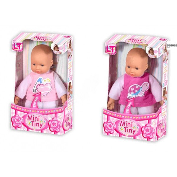 LT 98002 Mini Tiny - Пупс мягкий, 20см, плачет при нажатии, в асс. в дисплее 12 шт., try me