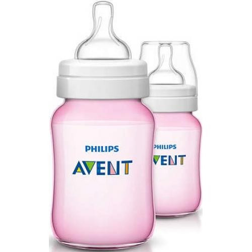 Бутылочка Avent Classic+ 260мл 2шт розовая