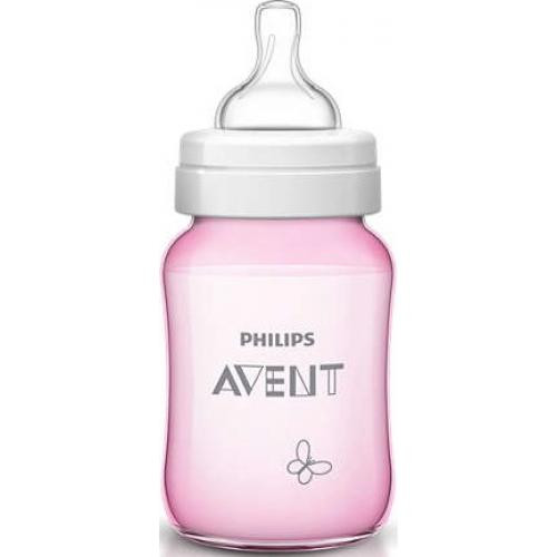 Бутылочка Avent Classic+ 260мл, розовая бабочка