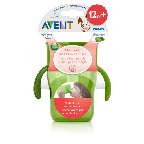 Кружка-поильник Avent 260 мл 12м+ зеленая