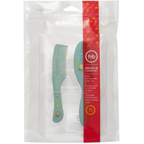 Набор щеток для волос Happy Baby Brush Comb Set Mint, Lime