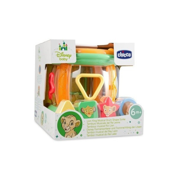 Chicco: Игрушка развивающая сортер-барабан Lion King