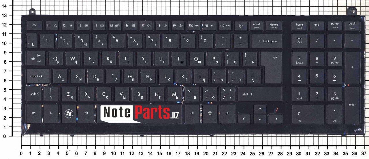 Клавиатура для ноутбука HP 4520, 4520s, 4525s с рамкой