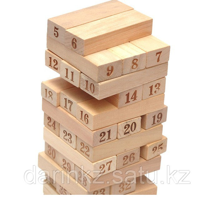Игра Дженга Wood Toys Folds High Цифры - фото 3 - id-p42216927