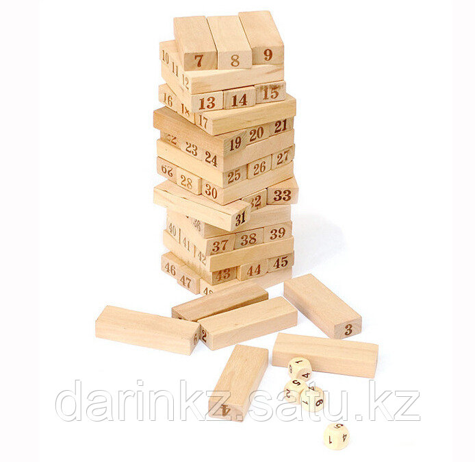 Игра Дженга Wood Toys Folds High Цифры - фото 2 - id-p42216927