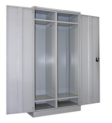 Шкаф металлический гардеробный двухстворчатый - фото 1 - id-p42217105