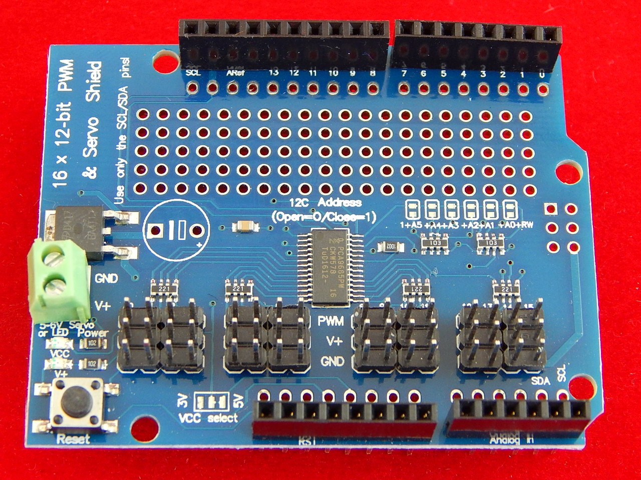 16-кан 12-бит ШИМ Серво контроллер PCA9685 Arduino - фото 1 - id-p41858638
