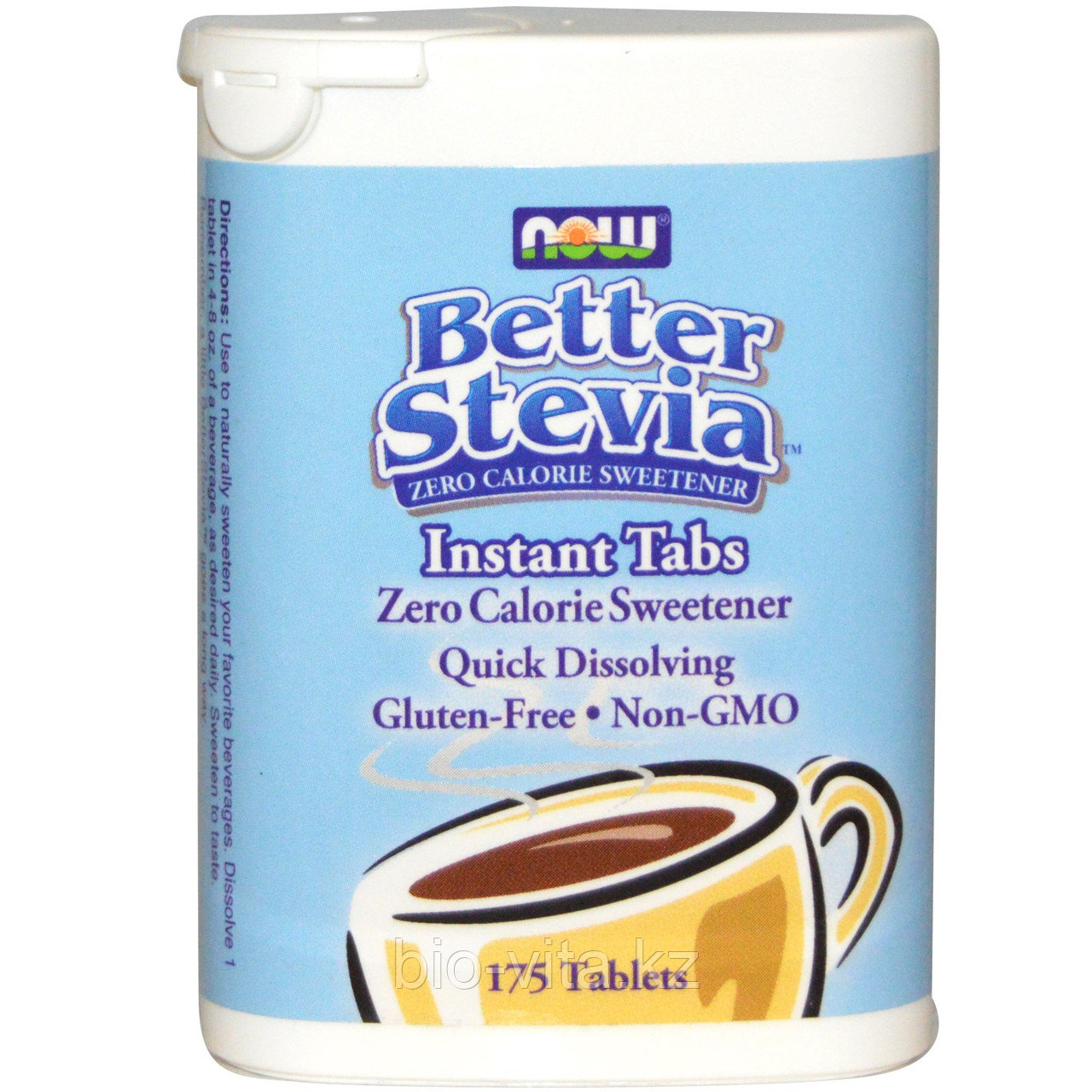 Now Foods, Стевия (Better Stevia), Подсластитель без калорий в растворимых таблетках, 175 таблеток.