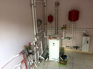 Монтаж системы отопления с установкой емкости , объект - поселок Иссык 4