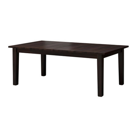 Стол раздвижной СТУРНЭС коричнево-чёрный 201/247/293x105 см ИКЕА, IKEA, фото 2