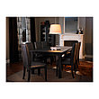 Стол раздвижной СТУРНЭС коричнево-чёрный 201/247/293x105 см ИКЕА, IKEA, фото 4