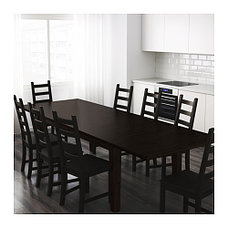 Стол раздвижной СТУРНЭС коричнево-чёрный 201/247/293x105 см ИКЕА, IKEA, фото 2
