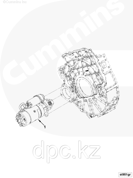 Стартер 24V/5,5kW (10 зубьев/D=39; не редукционный) Cummins ISBe250 ISDe230 4930605
