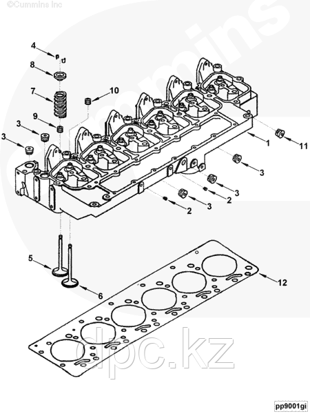 Прокладка ГБЦ Cummins EQB210-20 B5.9-180 3921394 3903653 3907057 3908997