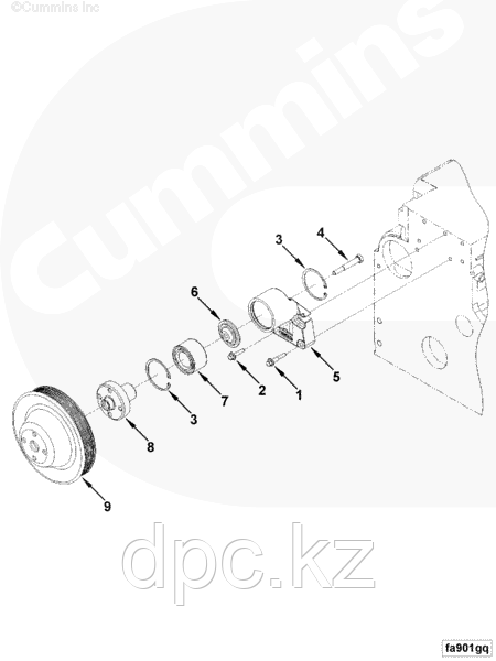 Шкив вентилятора Cummins EQB125-20 3914459 3908448