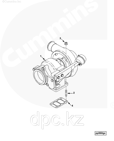Турбина Holset HX40W Cummins ISLe 4041405 4045212 4955252 4045213 4041407 4955253