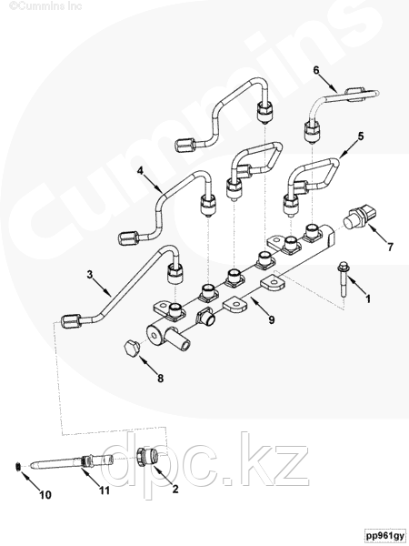 Фиксатор коннектора форсунки Cummins ISBe ISDe ISLe 3946625 4893739 5264181