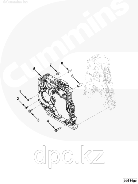Болт (M12 x 1.75 x 30) Cummins ISF ISBe ISLe 3910495