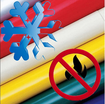 ПВХ морозостойкий пожаробезопасный тентовый материал, плотность 650 г/м2