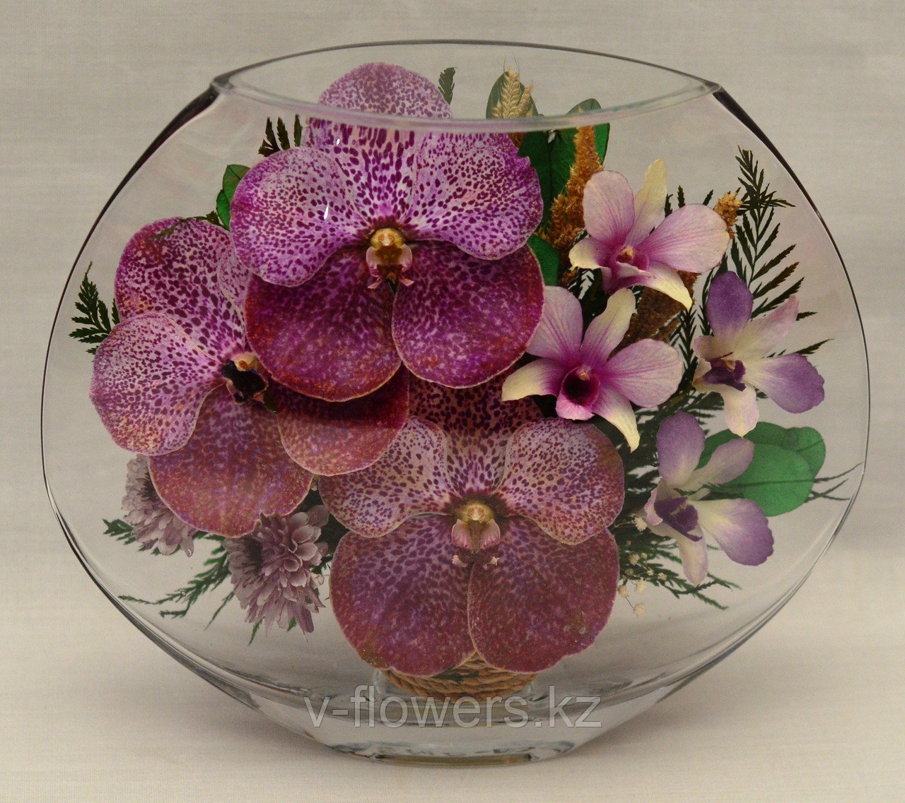 Живые цветы в стекле EMO-03
