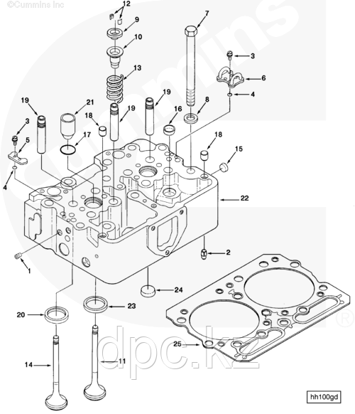 Головка блока цилиндров (ГБЦ) Cummins N14 3411817 3406742 3084992 3084981 3411780
