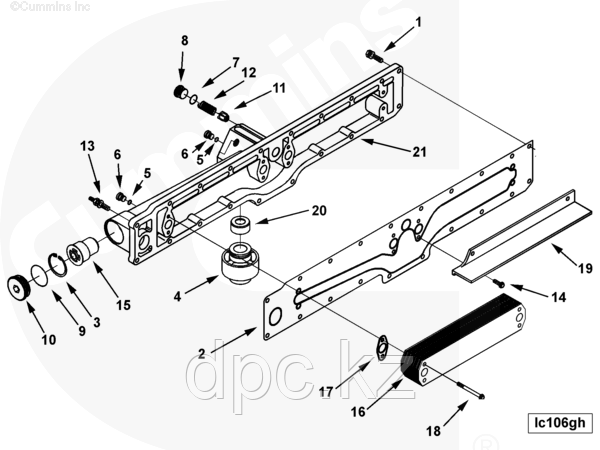 Крышка маслоохладителя Cummins ISX QSX 15 4952497 4920198 3683113 3683112