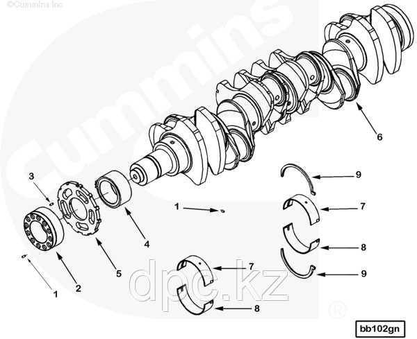 Коленвал Cummins ISX QSX 3681911 4925762 4330732 3608889 3681910 4925761 4319022