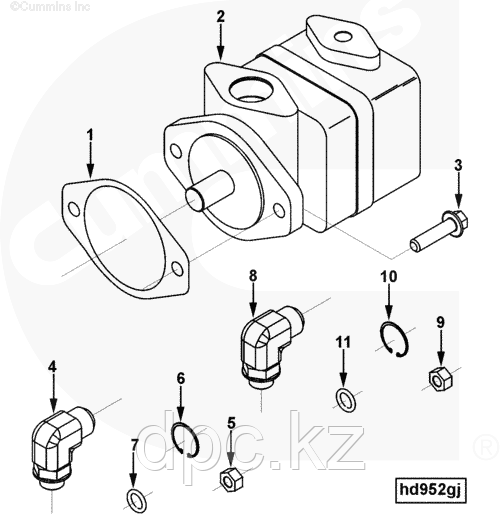 Насос ГУР Cummins 6CT 6BT ISLe 3415378