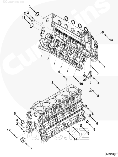 Блок цилиндров Cummins 6BT V5,9 EQB 210-20 3928797 3916255 3929048 3928798 3942162 3935934 3935936