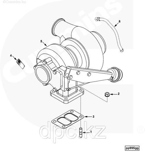 Турбокомпрессор Cummins ISL HX40W 4042030 4955563 4042028