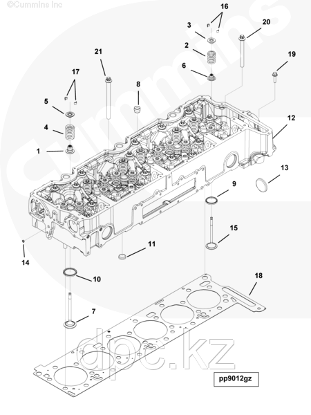 Болт ГБЦ Cummins ISG12 3695730