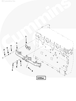 Болт крепления выпускного коллектор Cummins ISG12 3696335