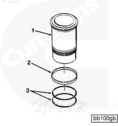 Гильза блока цилиндров Cummins N14 3801826 3055099 3042763 210130 204090